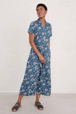 Cheap Seasalt Store 28 Seasalt Cornwall Blue Fit And Flare Treen Cove Jumpsuit