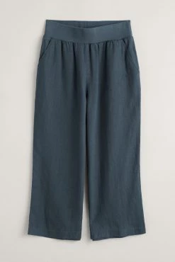 Seasalt Cornwall Blue Linen Lunar Light Crops Trousers -Cheap Seasalt Store unnamed file 1049 scaled