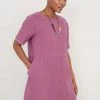 Seasalt Cornwall Purple Linen Soft Shading Tunic