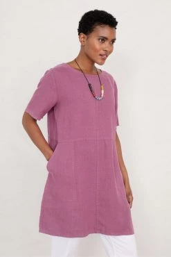 Seasalt Cornwall Purple Linen Soft Shading Tunic