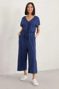 Seasalt Cornwall Blue Rose Trellis Jumpsuit