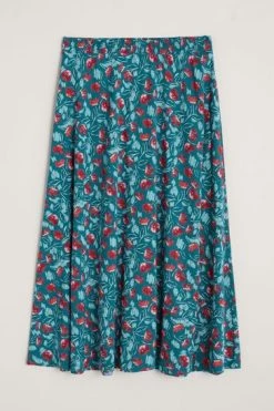 Seasalt Cornwall Teal Blue Midi Orchard Skirt -Cheap Seasalt Store unnamed file 1095