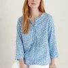 Seasalt Blue Handcrafted Cotton Top