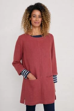 Seasalt Cornwall Red Three Quarter Sleeve St Agnes Clay Tunic -Cheap Seasalt Store unnamed file 1317 scaled