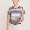 Seasalt Natural Short Sleeve Cotton Crew T-Shirt