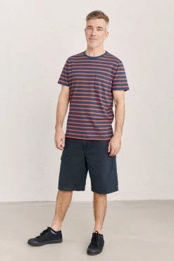 Seasalt Mens Orange Organic Cotton Striped Rowing T-Shirt -Cheap Seasalt Store unnamed file 164 scaled