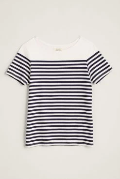 Seasalt Natural Short Sleeve Cotton Striped Sailor T-Shirt -Cheap Seasalt Store unnamed file 183 scaled