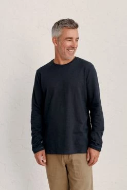 Seasalt Cornwall Mens Blue Allet Long Sleeve T-Shirt
