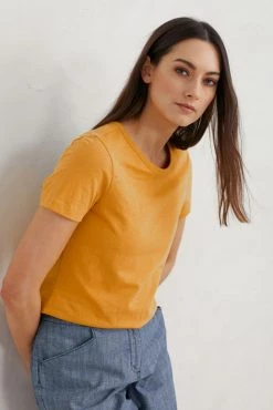 Seasalt Yellow Cotton Reflection T-Shirt