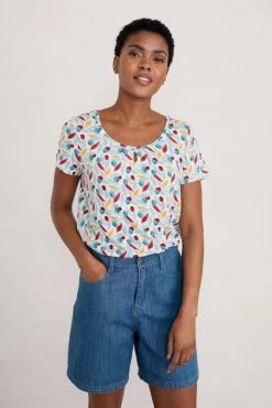Seasalt Cornwall Natural Short Sleeve Appletree Top