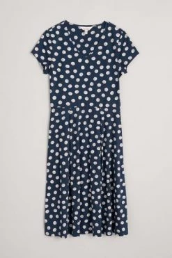 Seasalt Blue Flare Short Sleeve Organic Cotton Dress -Cheap Seasalt Store unnamed file 245