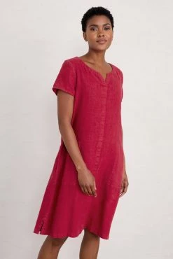 Seasalt Cornwall Pink Linen Okanum Dress