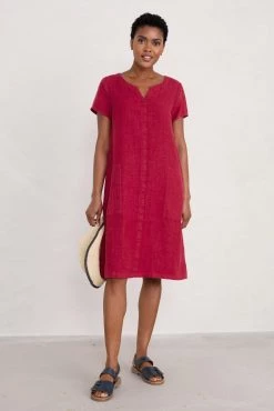 Seasalt Cornwall Pink Linen Okanum Dress -Cheap Seasalt Store unnamed file 266 scaled