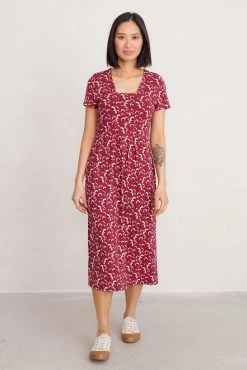 Seasalt Cornwall Pink Tall Bamboo Mix Seed Packet Dress