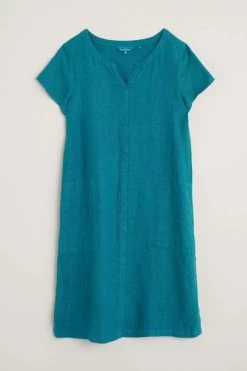 Seasalt Cornwall Blue Linen Okanum Dress -Cheap Seasalt Store unnamed file 287