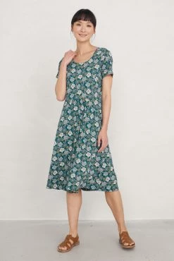 Seasalt Cornwall Petite Teal Blue Enor Dress