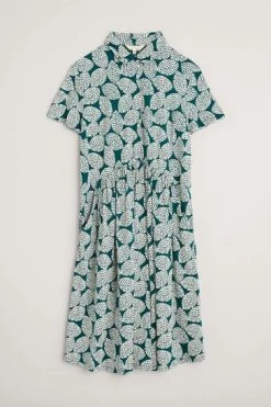 Seasalt Cornwall Teal Blue Short Sleeve Wood Rush Dress -Cheap Seasalt Store unnamed file 324