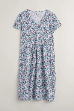 Seasalt Cornwall Teal Blue Summer Brush Drawing Dress -Cheap Seasalt Store unnamed file 348