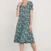 Seasalt Cornwall Teal Blue Organic Cotton Enor Dress