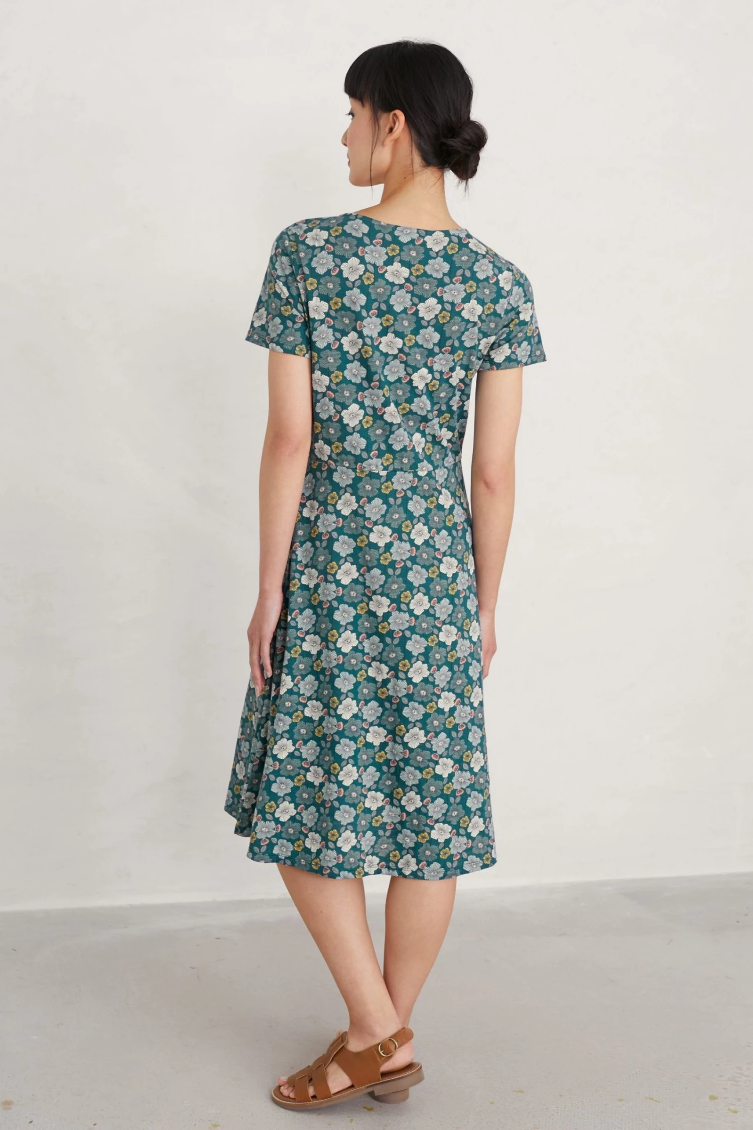 Seasalt Cornwall Teal Blue Organic Cotton Enor Dress 2 Seasalt Cornwall Teal Blue Organic Cotton Enor Dress - Image 2