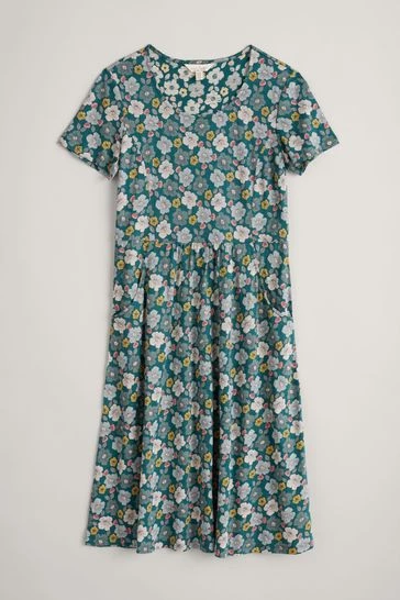 Seasalt Cornwall Teal Blue Organic Cotton Enor Dress 6 Seasalt Cornwall Teal Blue Organic Cotton Enor Dress - Image 6