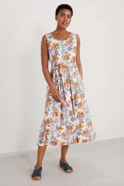 Seasalt Petite Cornwall White Midi Belle Dress