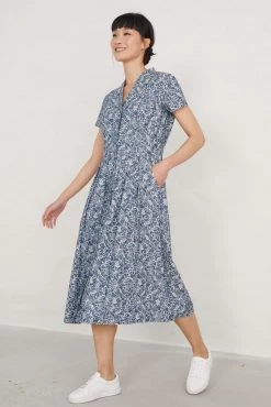 Seasalt Cornwall Blue Short Sleeve Handwriting Dress -Cheap Seasalt Store unnamed file 382 scaled