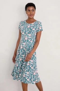 Seasalt Cornwall Teal Blue Fit And Flare Riviera Dress -Cheap Seasalt Store unnamed file 389 scaled