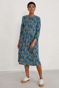 Seasalt Cornwall Blue Organic Cotton Guelder Rose Dress