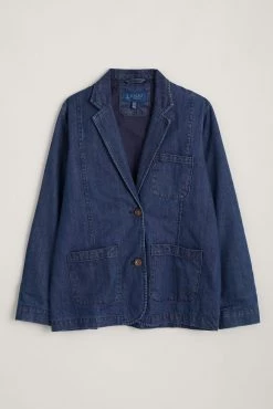 Seasalt Blue Organic Cotton Denim Willow Carr Blazer -Cheap Seasalt Store unnamed file 467 scaled
