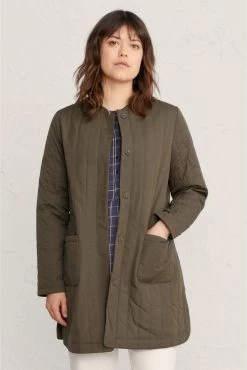 Seasalt Cornwall Green Cross Shore Coat