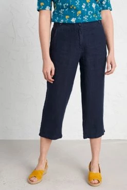 Seasalt Cornwall Blue Brawn Point Crop Trousers