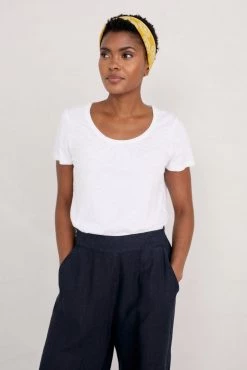 Seasalt Cornwall White Short Sleeve Siren Song Top