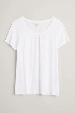 Seasalt Cornwall White Short Sleeve Siren Song Top -Cheap Seasalt Store unnamed file 582