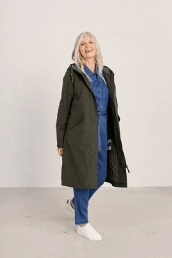 Seasalt Cornwall Tall Green High Water Coat