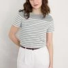 Seasalt Cornwall Grey Striped Sailor T-Shirt