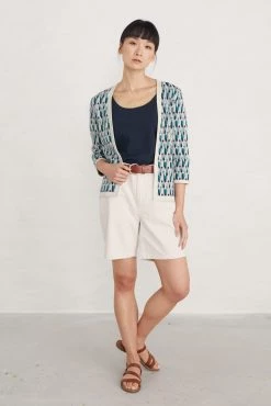 Seasalt Cornwall Green Three Quarter Sleeve Bosporthennis Cardigan -Cheap Seasalt Store unnamed file 606 scaled