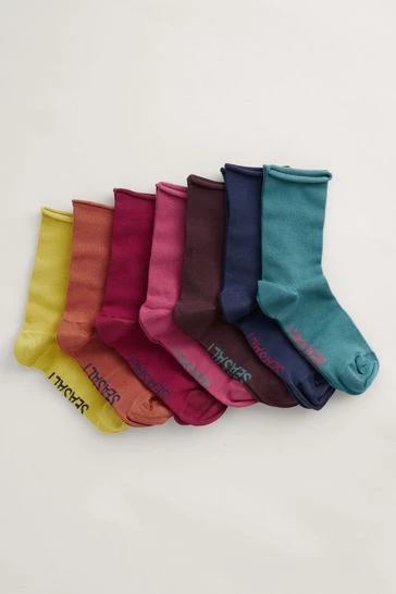 Seasalt Cornwall Women's Red Sailor Socks Lightweight Box 7 Pack 3 Seasalt Cornwall Women's Red Sailor Socks Lightweight Box 7 Pack - Image 3