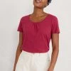 Seasalt Cornwall Pink Short Sleeve Siren Song Top