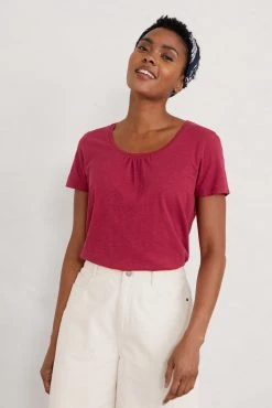 Seasalt Cornwall Pink Short Sleeve Siren Song Top