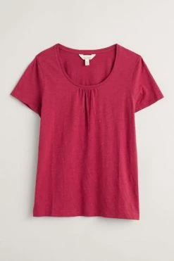 Seasalt Cornwall Pink Short Sleeve Siren Song Top -Cheap Seasalt Store unnamed file 726