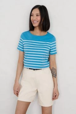 Seasalt Cornwall Blue Striped Sailor T-Shirt
