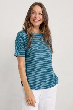 Seasalt Cornwall Blue Soft Cotton Bryher View Top