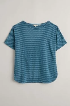 Seasalt Cornwall Blue Soft Cotton Bryher View Top -Cheap Seasalt Store unnamed file 743