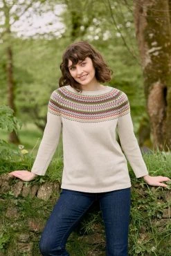 Seasalt Cornwall Natural Jacquard Cosy Polurrian Cove Jumper