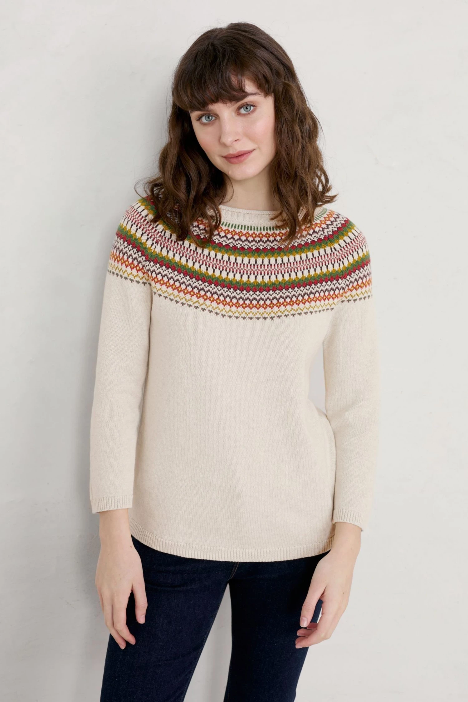 Seasalt Cornwall Natural Jacquard Cosy Polurrian Cove Jumper 3 Seasalt Cornwall Natural Jacquard Cosy Polurrian Cove Jumper - Image 3