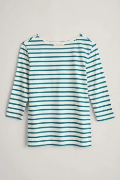 Seasalt Cornwall Cream Striped Cotton Sailor Top -Cheap Seasalt Store unnamed file 763