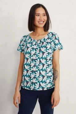 Seasalt Cornwall Blue Organic Cotton Decorative Arts Top