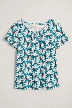 Seasalt Cornwall Blue Organic Cotton Decorative Arts Top -Cheap Seasalt Store unnamed file 769