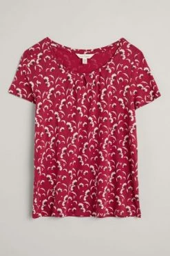 Seasalt Pink Cornwall Short Sleeve Appletree Top -Cheap Seasalt Store unnamed file 887